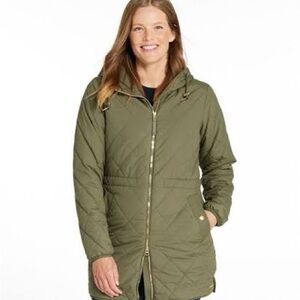 L.L. Bean Women's Green Quilted Puffer Jacket